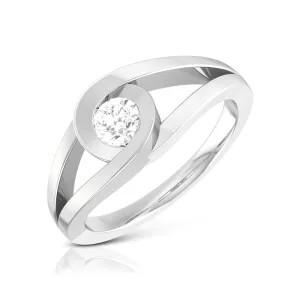 0.25cts. Solitaire Platinum Split Shank Engagement Ring for Women JL PT R-58