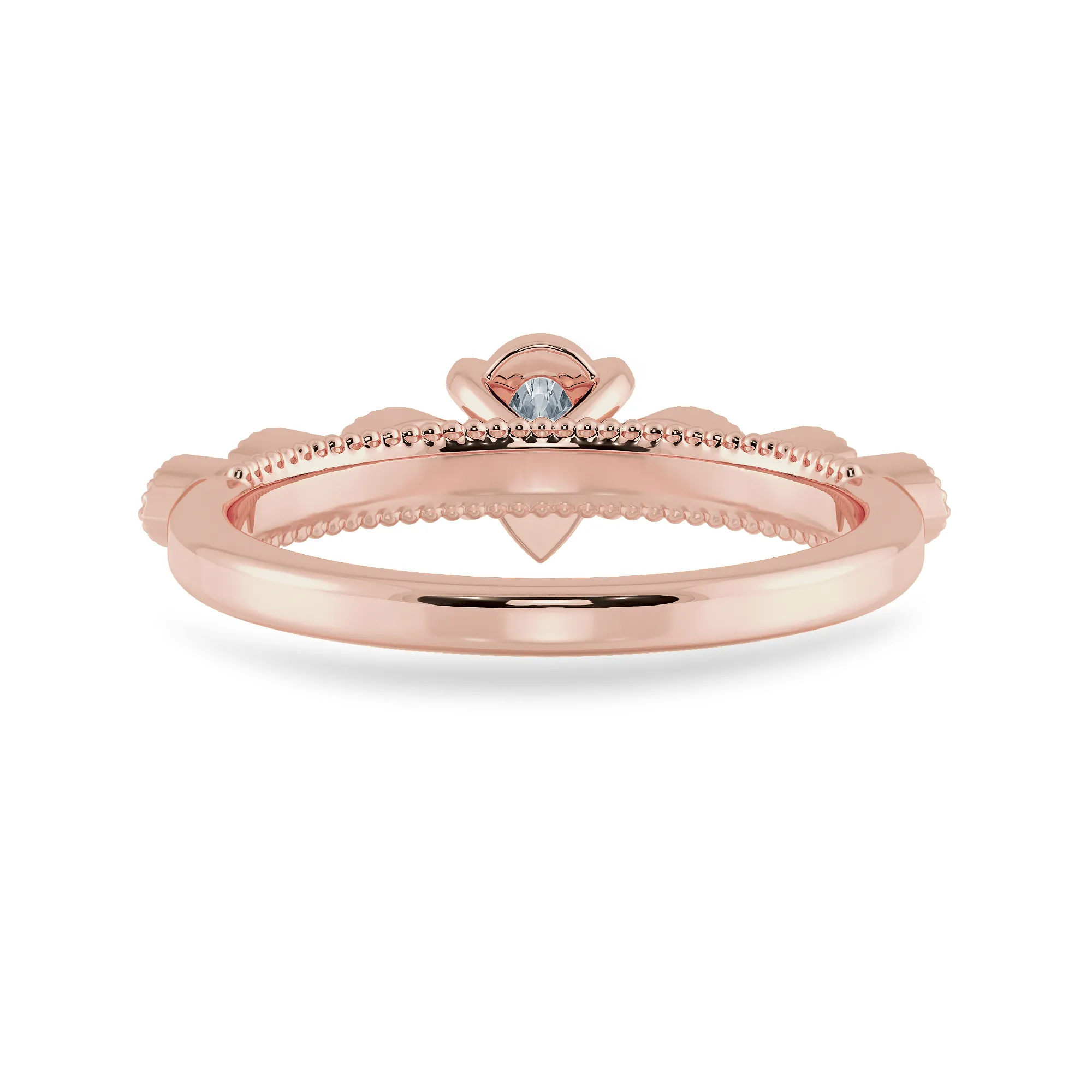 0.30cts. Pear Cut Solitaire with Marquise Cut Diamond Accents 18K Rose Gold Ring JL AU 2018R
