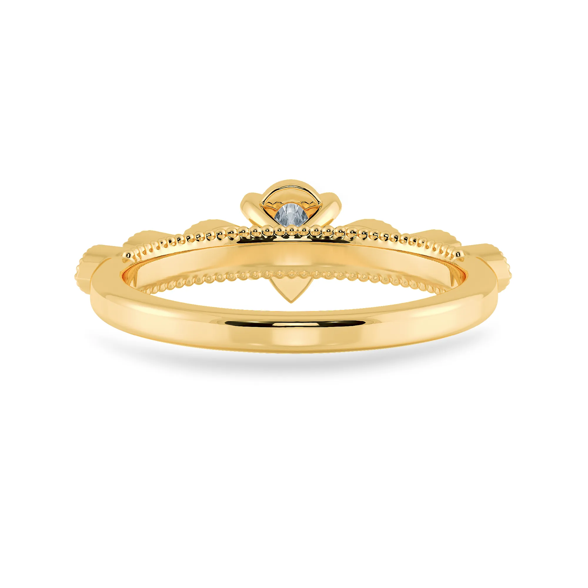 0.30cts. Pear Cut Solitaire with Marquise Cut Diamond Accents 18K Yellow Gold Ring JL AU 2018Y