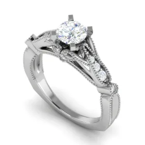 0.70 cts Platinum Solitaire Ring for Women JL PT 1152