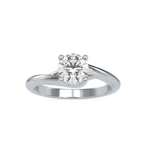1-Carat Lab Grown Solitaire Platinum Engagement Ring JL PT LG G 0072-B
