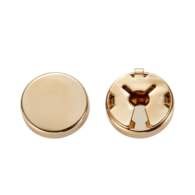 1 Pair Brass Round Cuff Button Cover Cuff Links