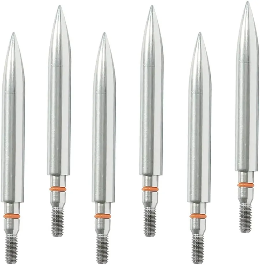100/125/200/250/300 Grains Premium Stainless Steel Archery Target Field Points arrowheads, Archery Arrow Field Points Bullet PointsScrew in Archery Field Tips and Broadheads (1 Dozen 12 PCS)