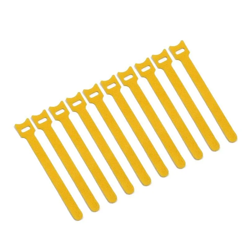 10pcs/lot 12*150mm Nylon Reusable Releasable Zip Cable Ties With Eyelet Holes Back To Back Wire Hook Loop Fastener Management