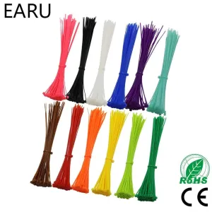 200mm Self-locking Nylon Cable Ties 8inch 100pcs Plastic Zip Tie 18 Lbs Black Wire Binding Wrap Straps SGS UL Certified Fastener