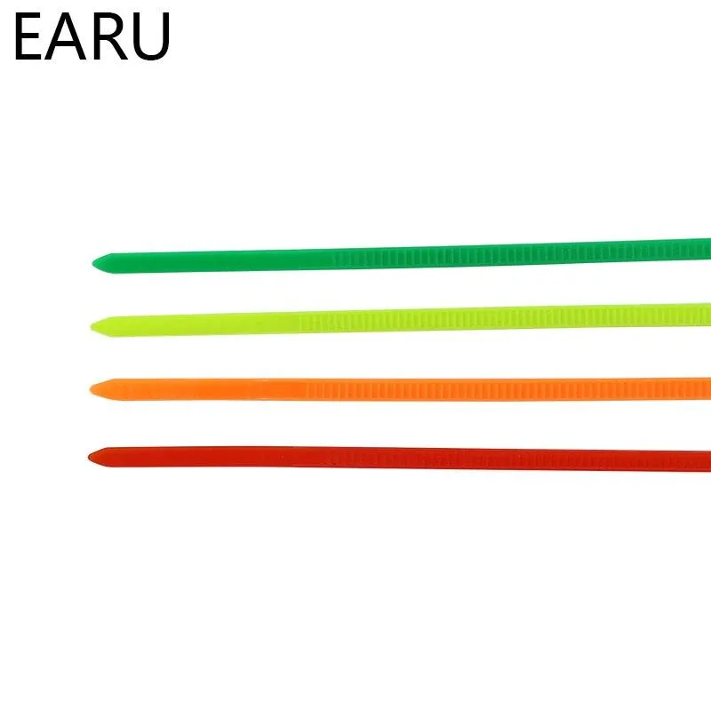 200mm Self-locking Nylon Cable Ties 8inch 100pcs Plastic Zip Tie 18 Lbs Black Wire Binding Wrap Straps SGS UL Certified Fastener