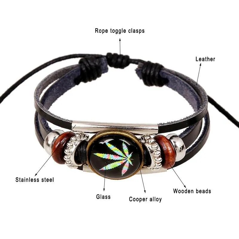 Amsterdam Damn Indica Leather Bracelet