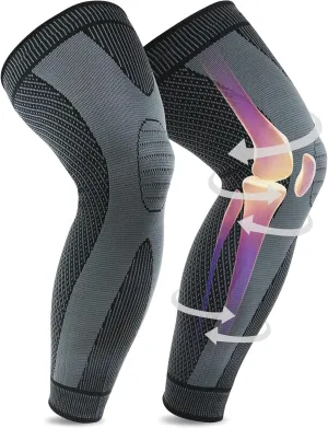 beister Full Leg Sleeve, Knee Braces for Knee Pain Women & Men, Knee Compression Sleeves, Knee Support for Meniscus Tear, ACL, Arthritis, Joint Pain Relief,Sport (Pair)