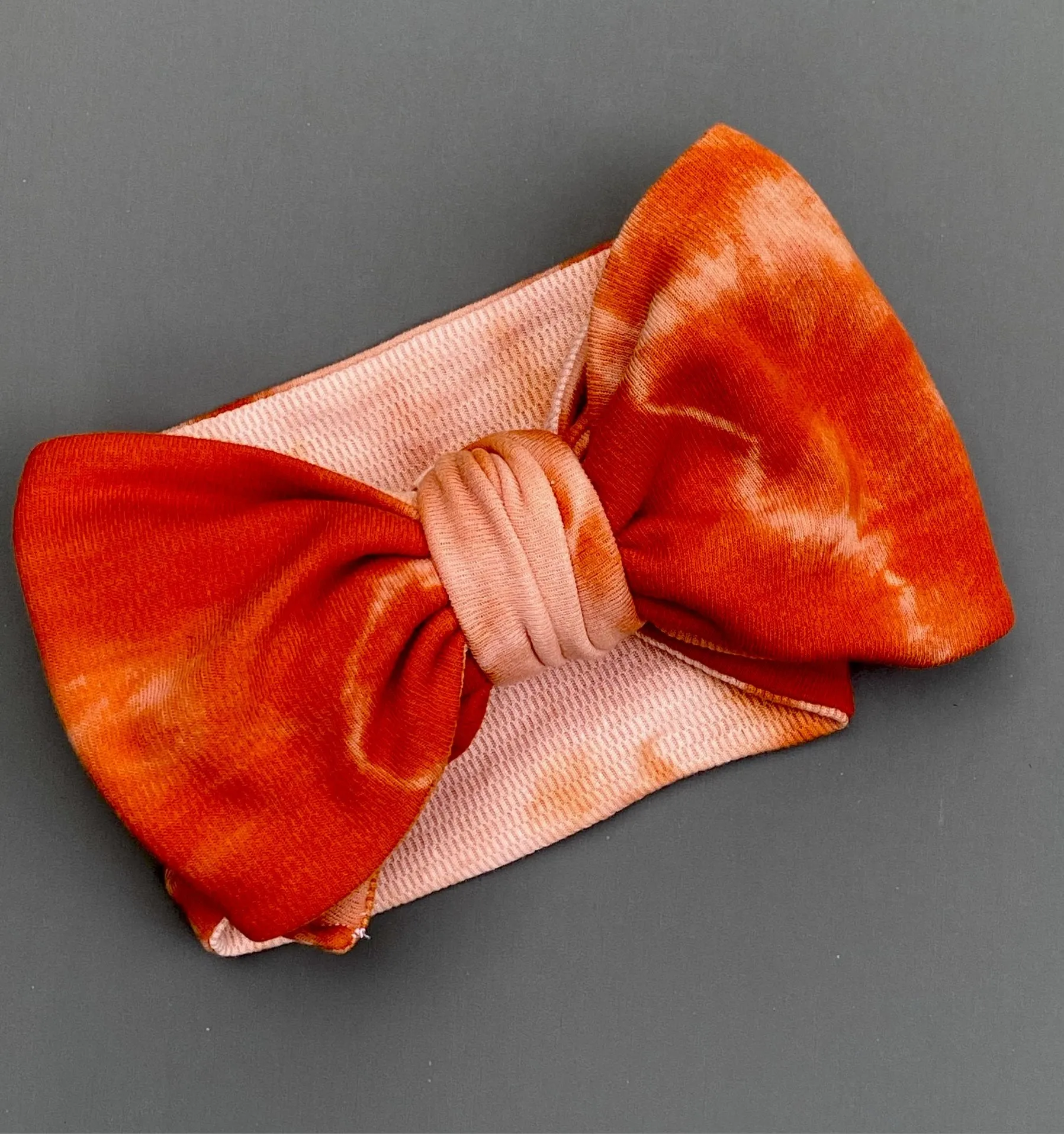 Big Bow Headband Antimicrobial Wicking: Tie-dye and Solid