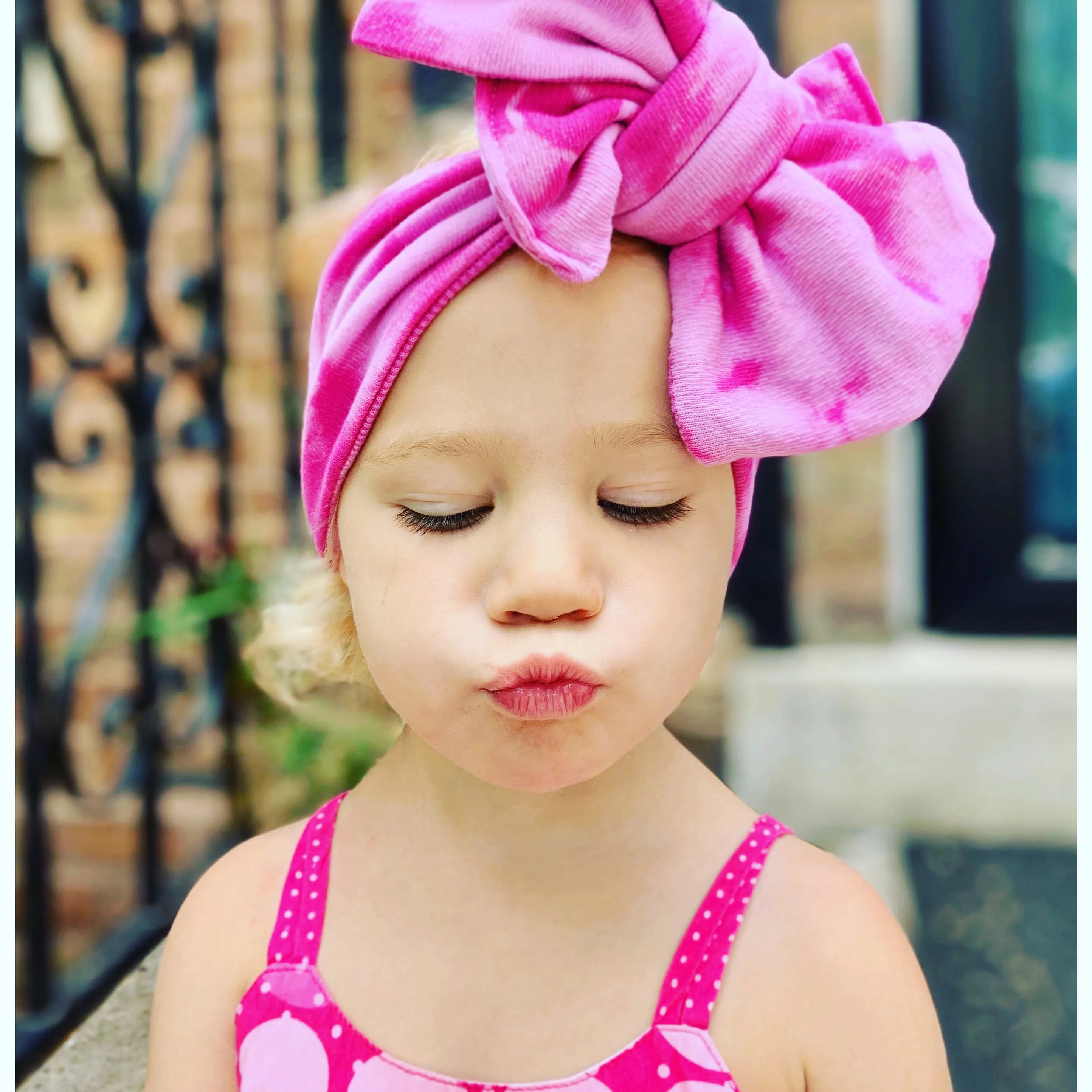 Big Bow Headband Antimicrobial Wicking: Tie-dye and Solid