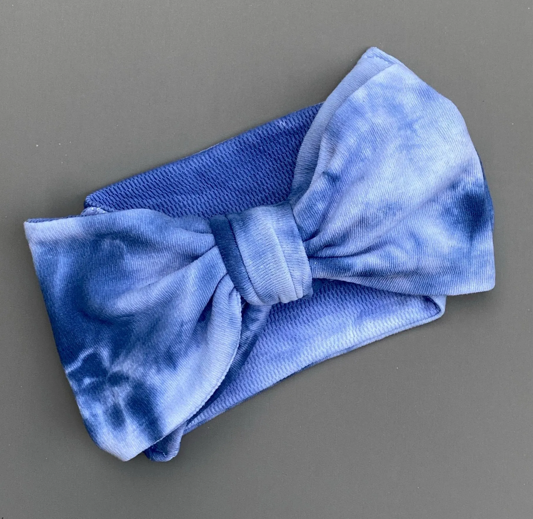 Big Bow Headband Antimicrobial Wicking: Tie-dye and Solid