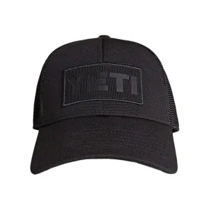 Black On Black Patch Trucker Hat in Black by YETI