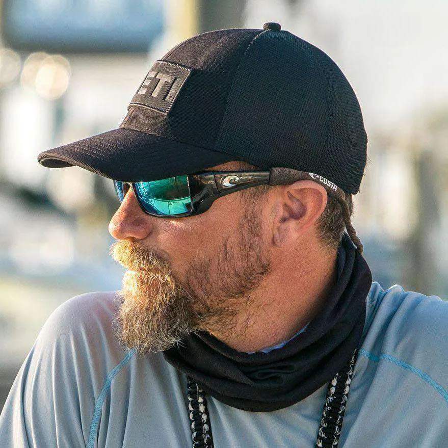 Black On Black Patch Trucker Hat in Black by YETI