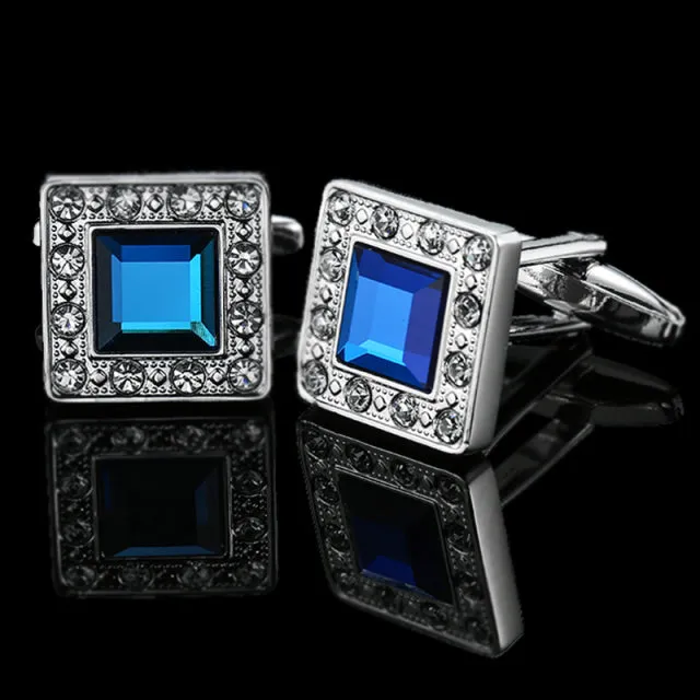 Blue Butterfly Dog Globe Crystal Cuff