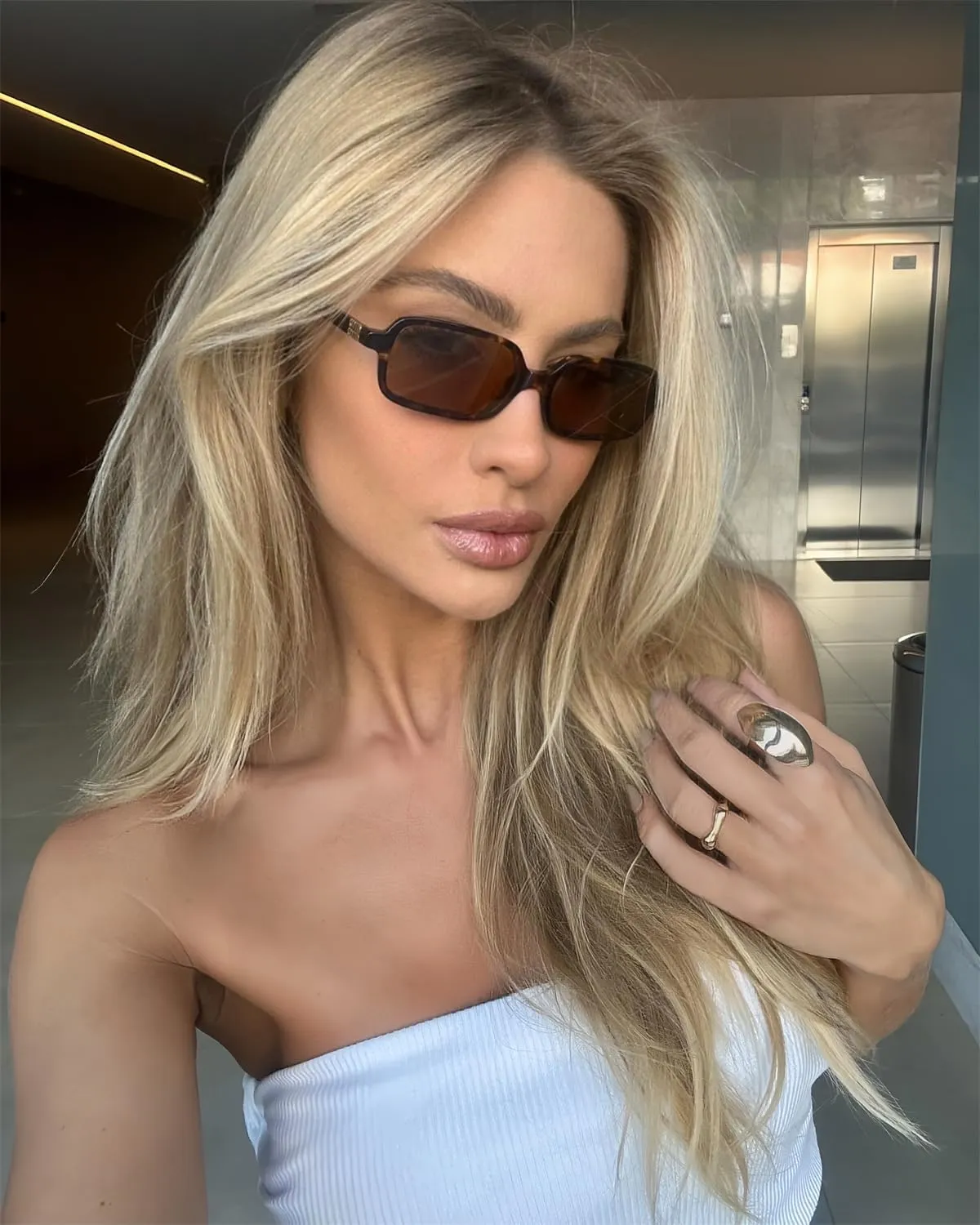 BOTEN Retro Sunglasses for Women Men 90s Small Rectangular Sun Glasses Vintage Cute Narrow Trendy Sunnies