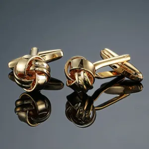 brass laser metal twist Cufflinks