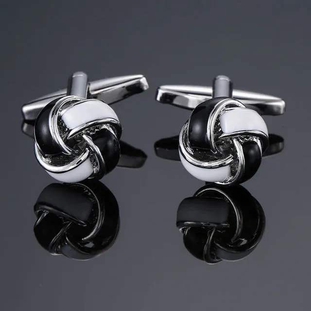 brass laser metal twist Cufflinks
