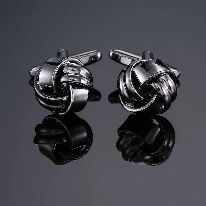 brass laser metal twist Cufflinks