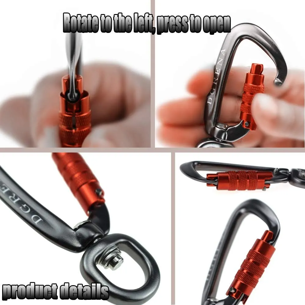 Carabiner, Keychain, Spring BuckleMade of high Hardness Aluminum which is Suitable for hammocks, Home Tools, Camping, Hiking, utilities, and etc.