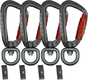 Carabiner, Keychain, Spring BuckleMade of high Hardness Aluminum which is Suitable for hammocks, Home Tools, Camping, Hiking, utilities, and etc.