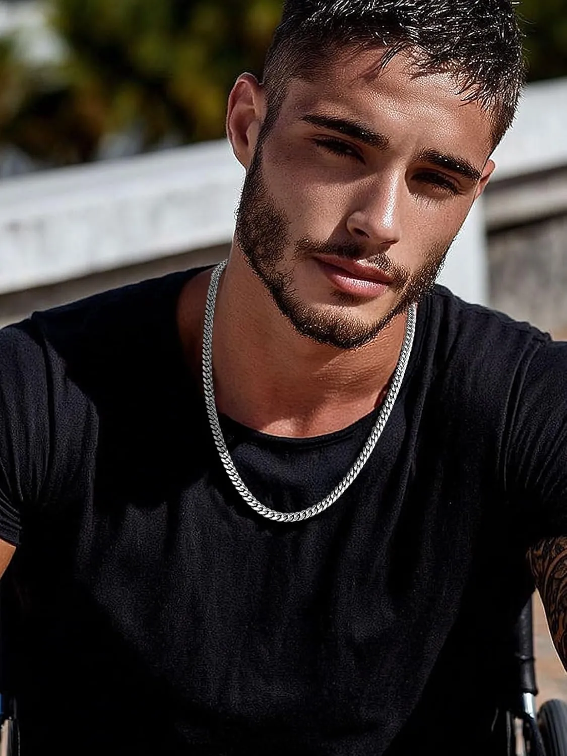 ChainsPro Men Chunky Miami Cuban Chain Necklace, Custom Available, 4.8/6/10/14mm Width, 18/20/22/24/26/28/30inch Length, Gold Plated/Stainless Steel/Black, Send Gift Box