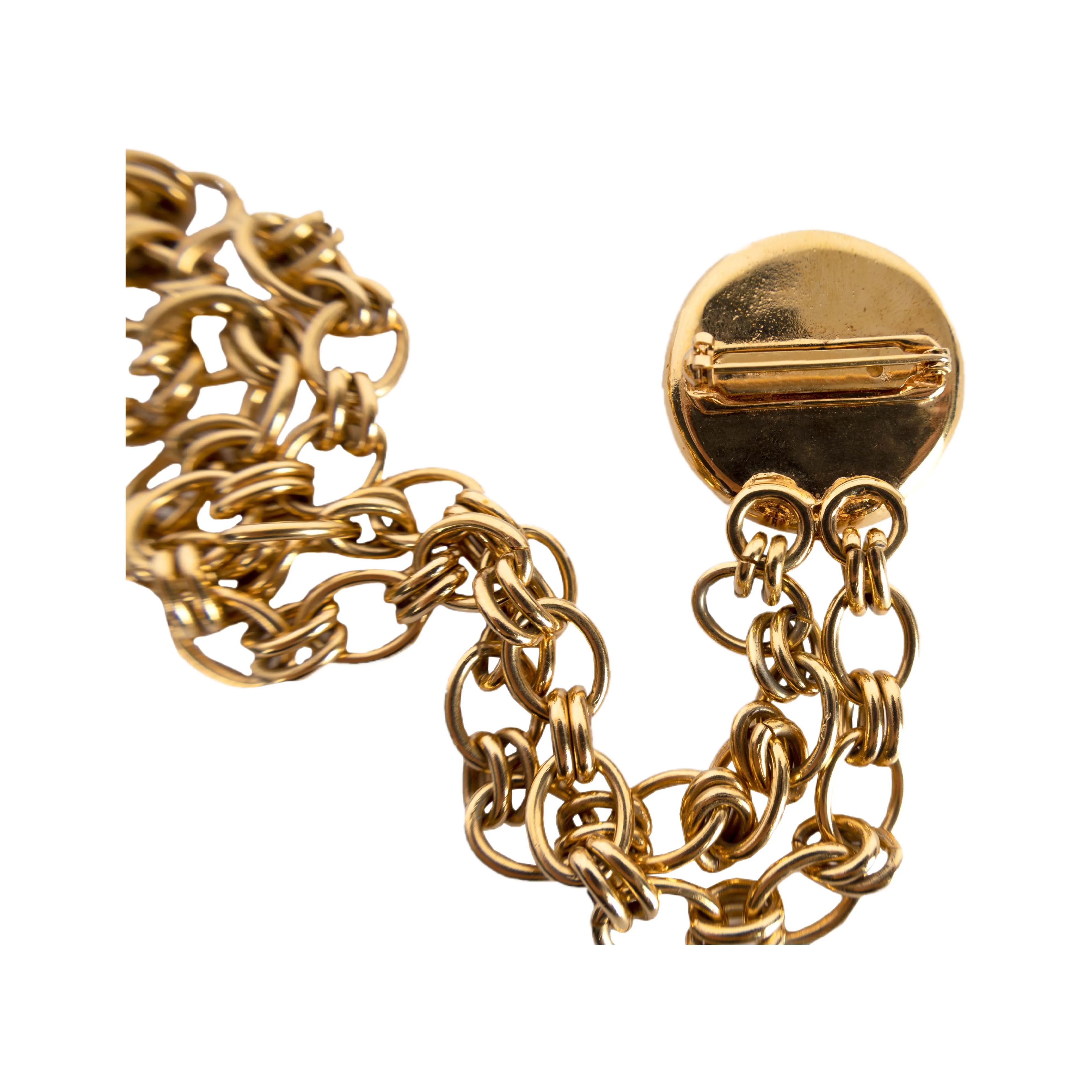 CHANEL Chanel Vintage Brooch with Chain