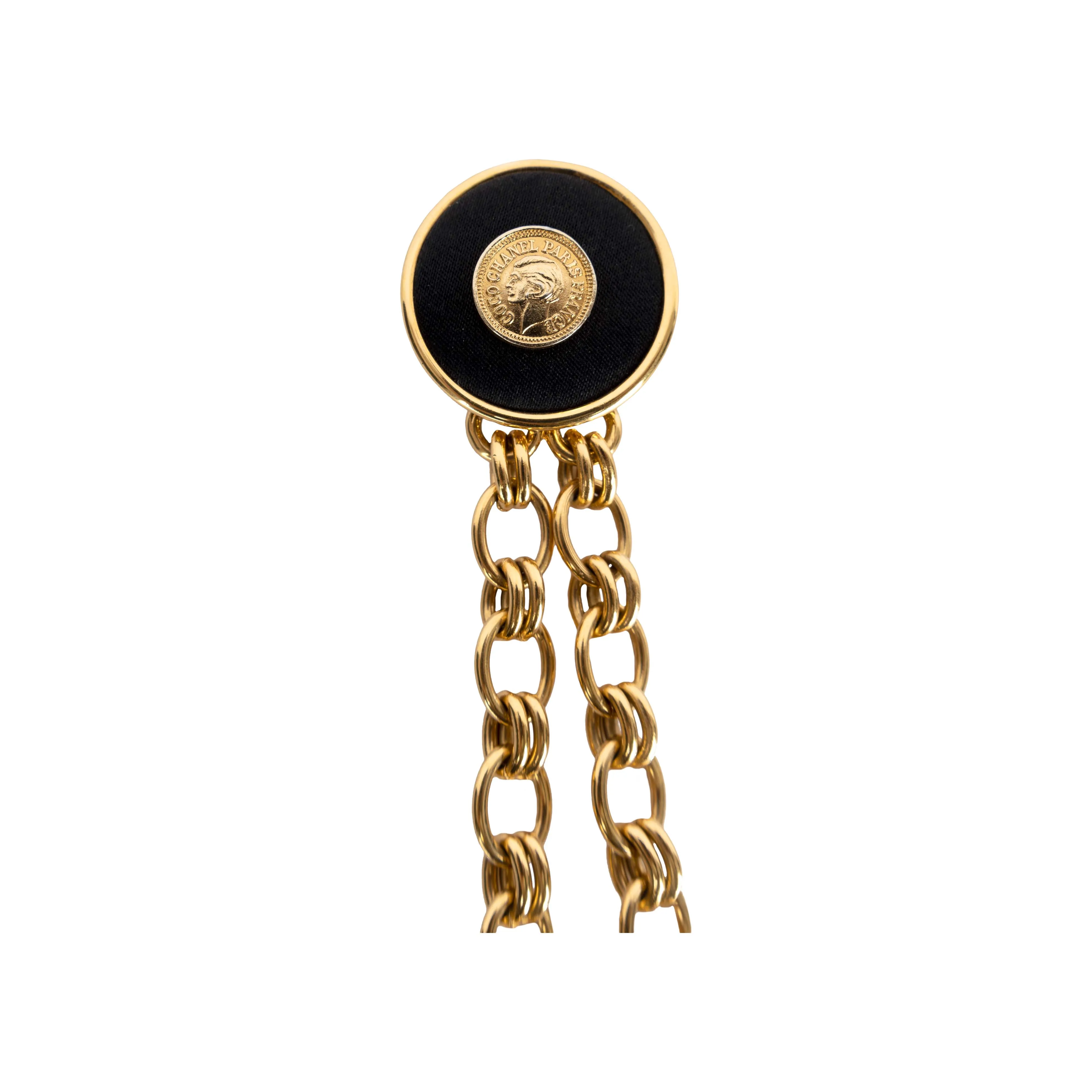 CHANEL Chanel Vintage Brooch with Chain
