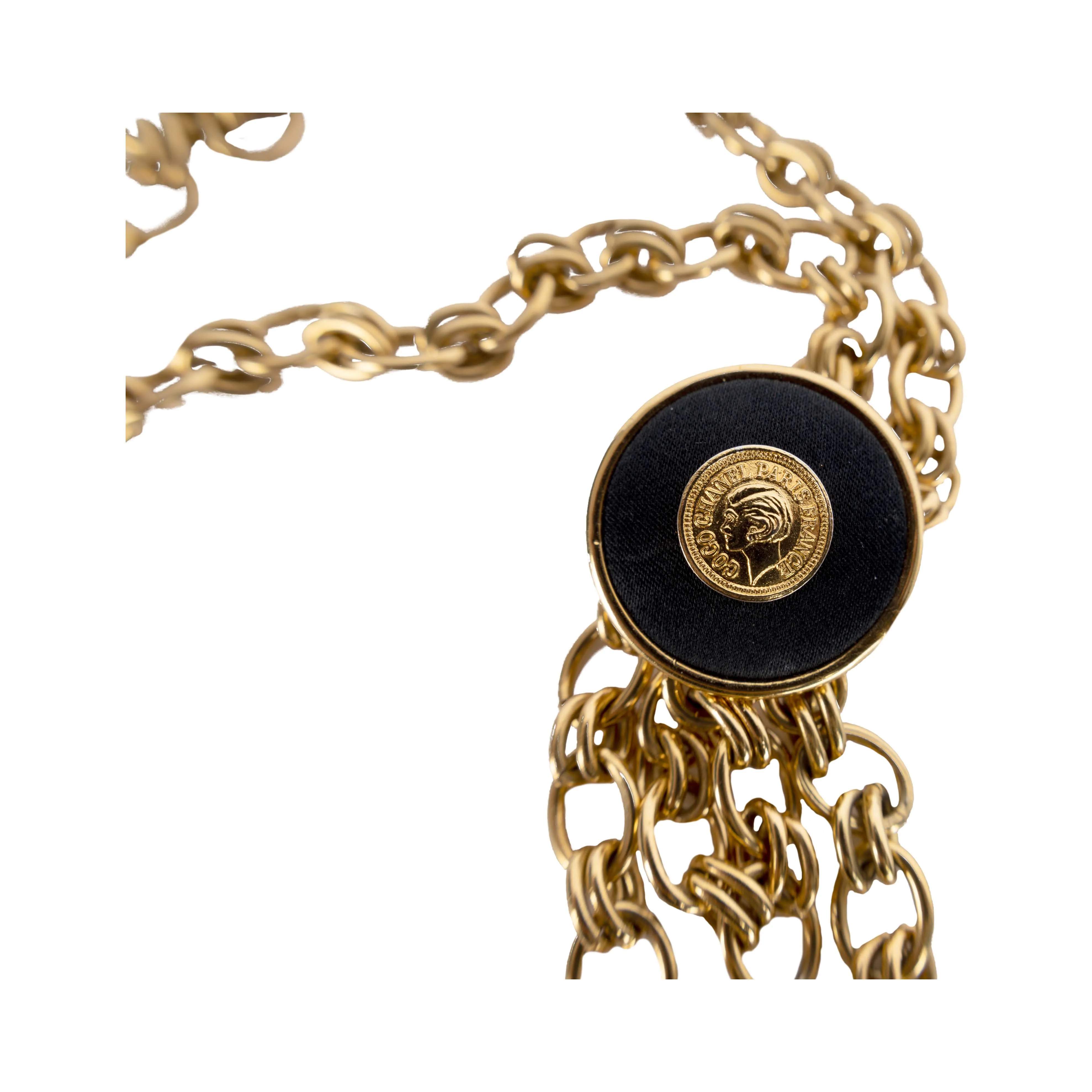 CHANEL Chanel Vintage Brooch with Chain