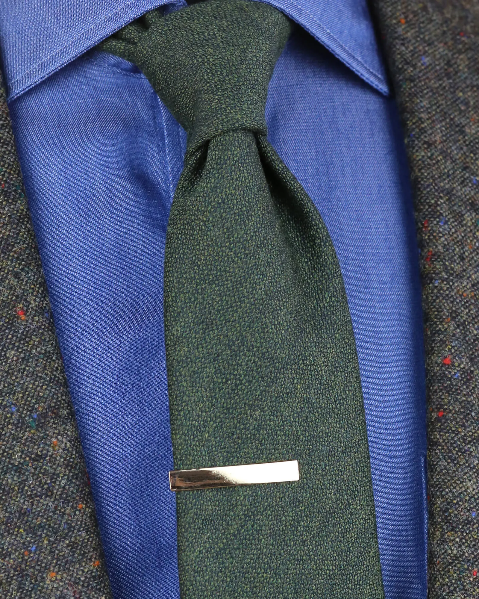 DÉCLIC Plain Short Tie Bar - Gold