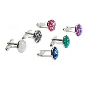 Drusy Stone Cufflinks for Men