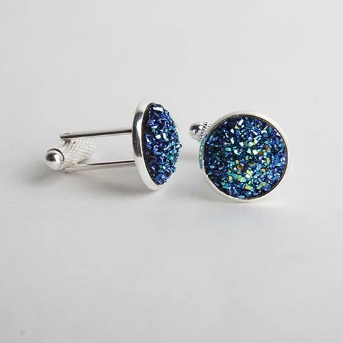 Drusy Stone Cufflinks for Men