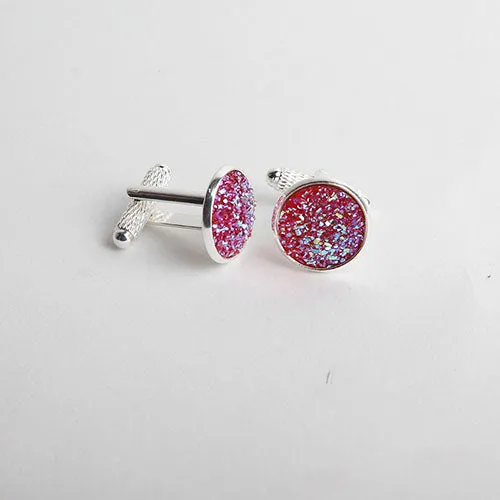 Drusy Stone Cufflinks for Men