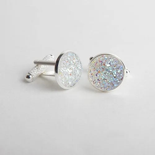 Drusy Stone Cufflinks for Men