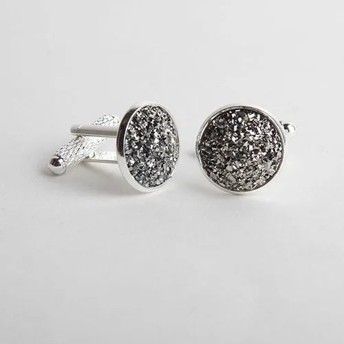 Drusy Stone Cufflinks for Men