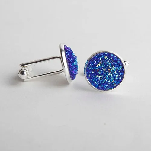 Drusy Stone Cufflinks for Men