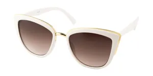 Esther White Cat Eye Sunglasses