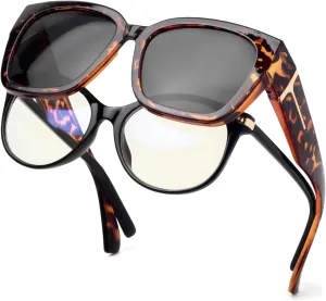 Face Shadow Polarized Sunglasses Over Glasses Women Fit Over Glasses Sunglasses Square Sunglasses UV Protection Lightweight