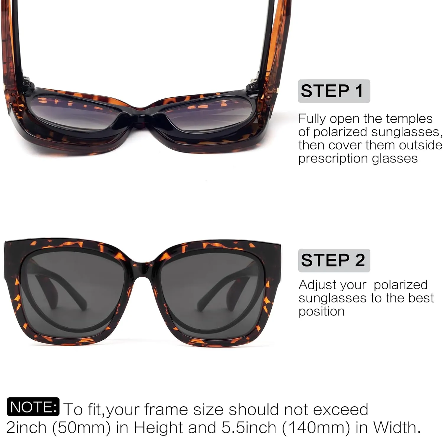 Face Shadow Polarized Sunglasses Over Glasses Women Fit Over Glasses Sunglasses Square Sunglasses UV Protection Lightweight