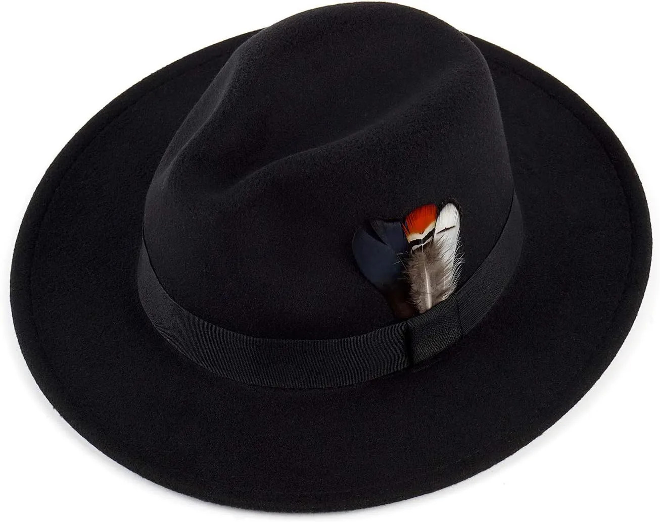 FADACHY Classic Fedora Hats for Men & Women Wide Brim Felt Hat Panama Dress Fedora Hat