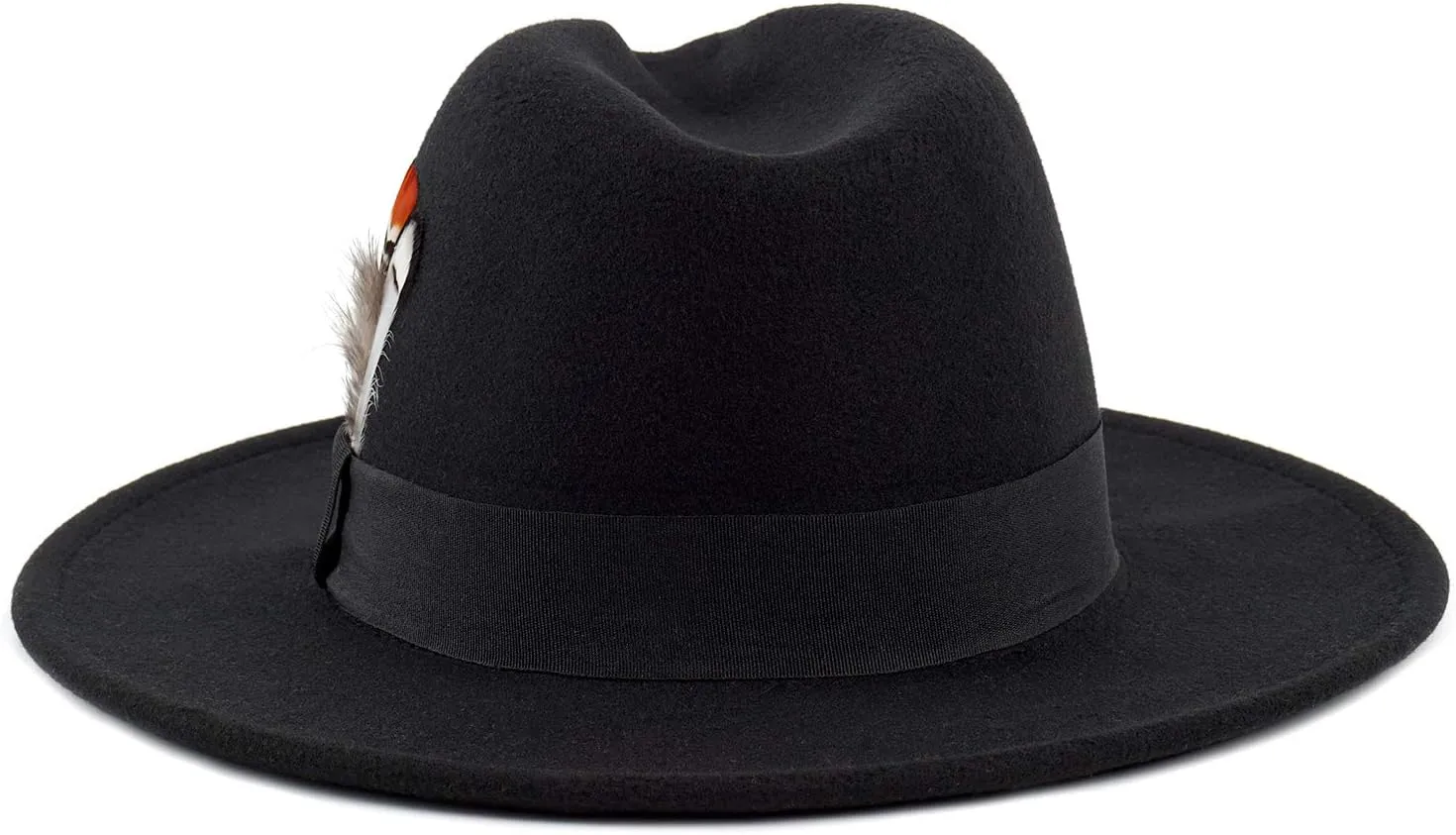 FADACHY Classic Fedora Hats for Men & Women Wide Brim Felt Hat Panama Dress Fedora Hat