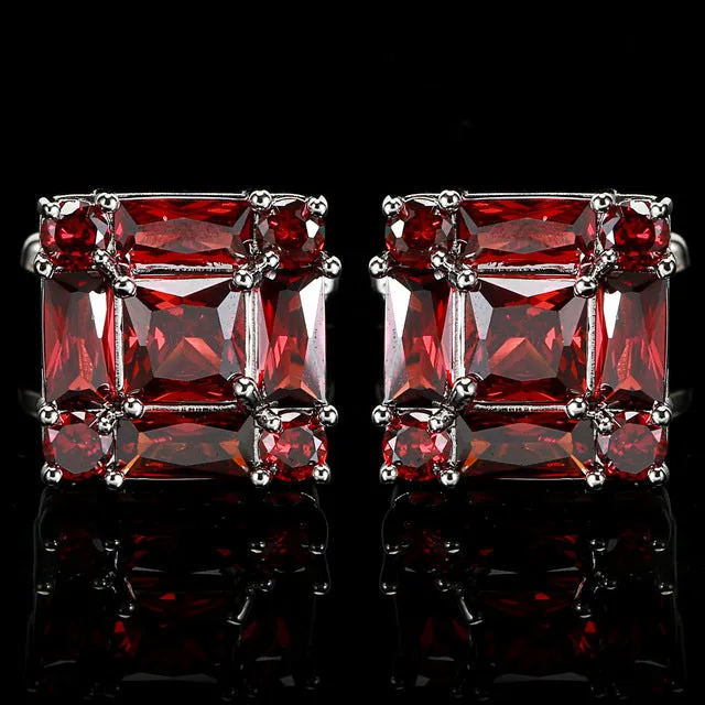 Fashion High-end Rhinestone Zircon Cufflinks