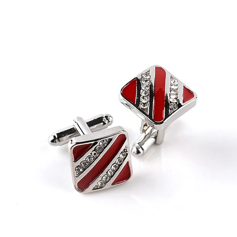 Fashion Two-color Square Simple Cufflinks