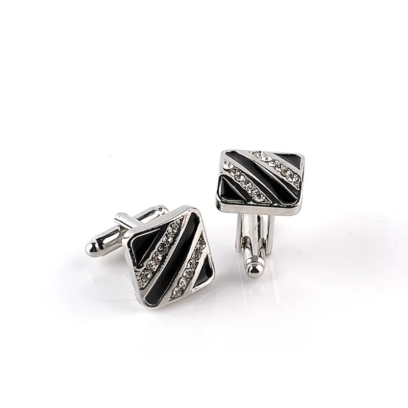 Fashion Two-color Square Simple Cufflinks