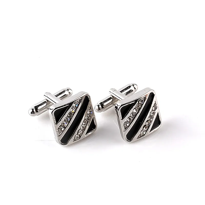 Fashion Two-color Square Simple Cufflinks