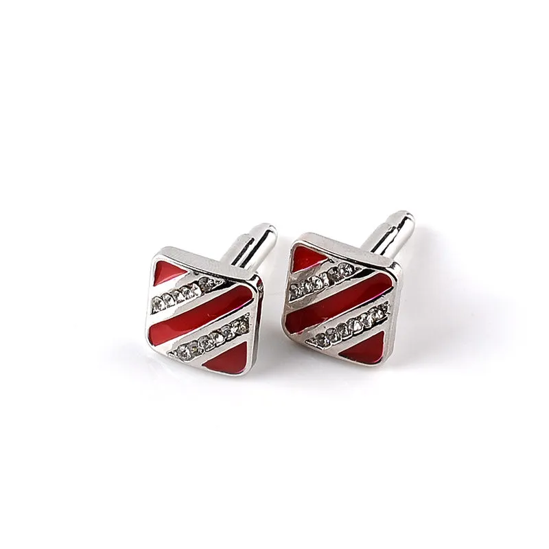 Fashion Two-color Square Simple Cufflinks