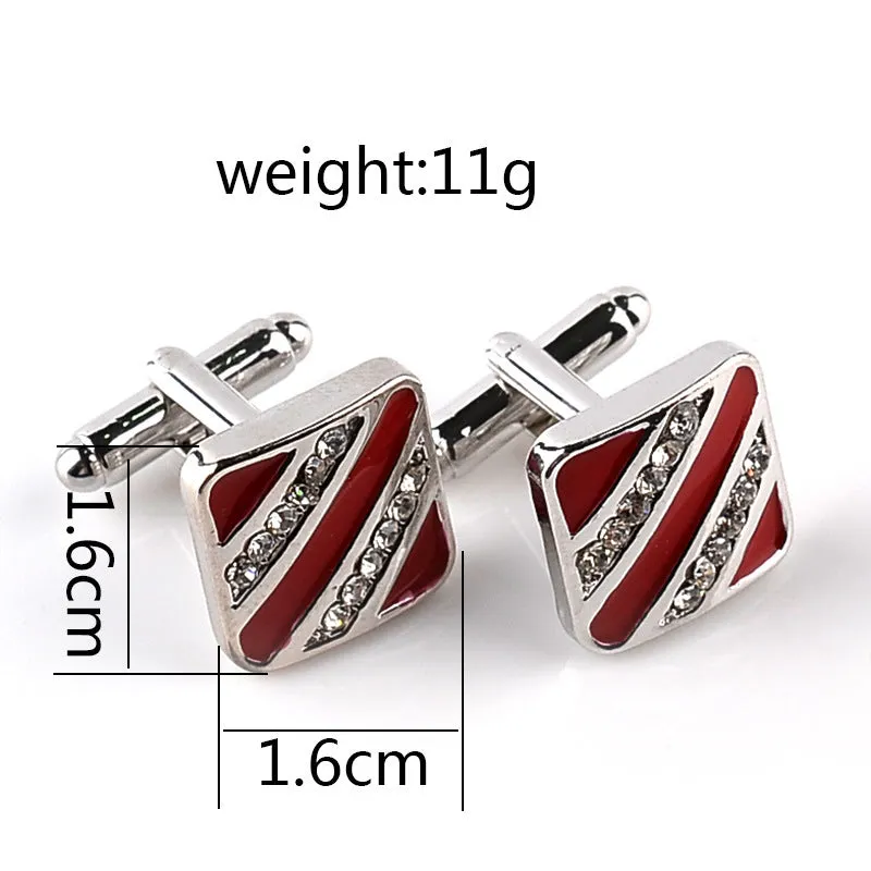 Fashion Two-color Square Simple Cufflinks