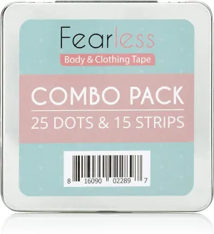 Fearless Tape - Double Sided Tape - Combo Pack of Dots and Strips for Fashion, Clothing & Body | All Day Strength & Superior Adhesive