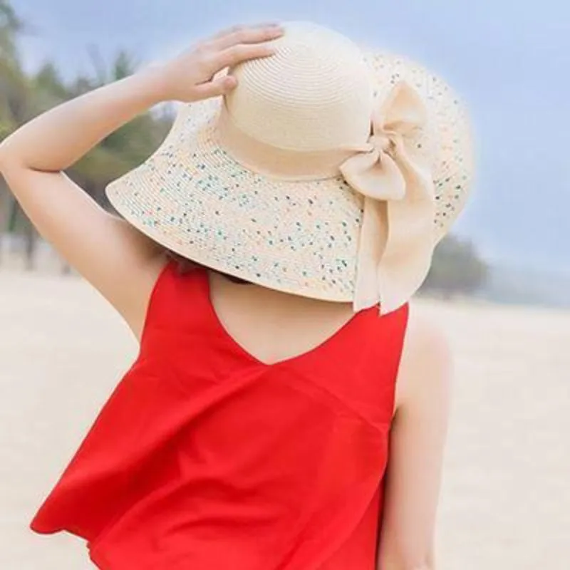 Floppy Wide Brim Beach Summer Hats with Chic Bow Tie