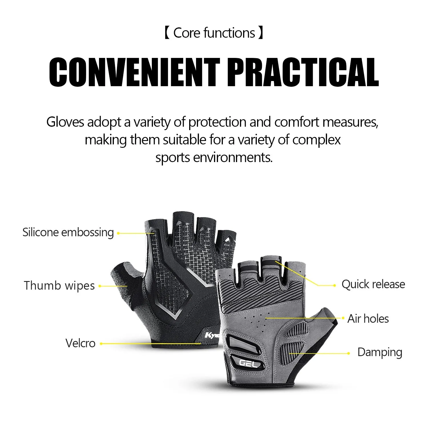 Half Finger Gel Shockproof Bicycle Gloves