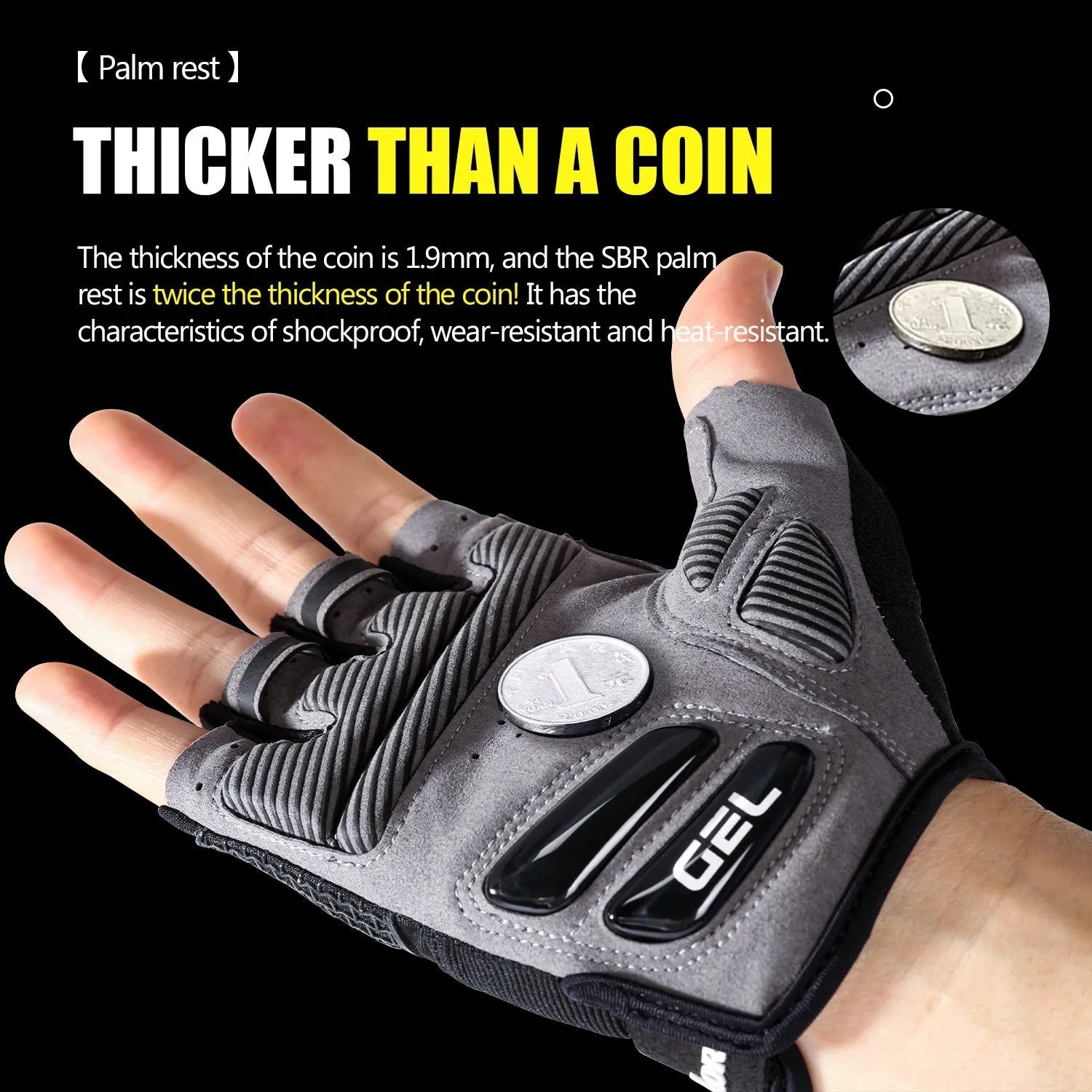 Half Finger Gel Shockproof Bicycle Gloves